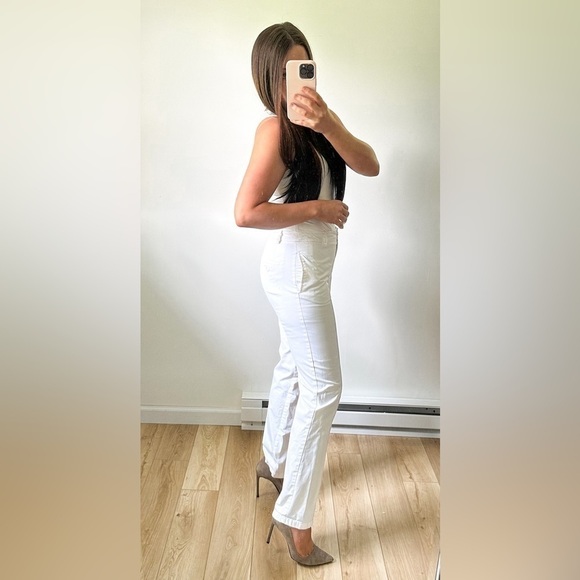 Max Mara Weekend White W12 straight Leg Pants sz 4 - Picture 5 of 11
